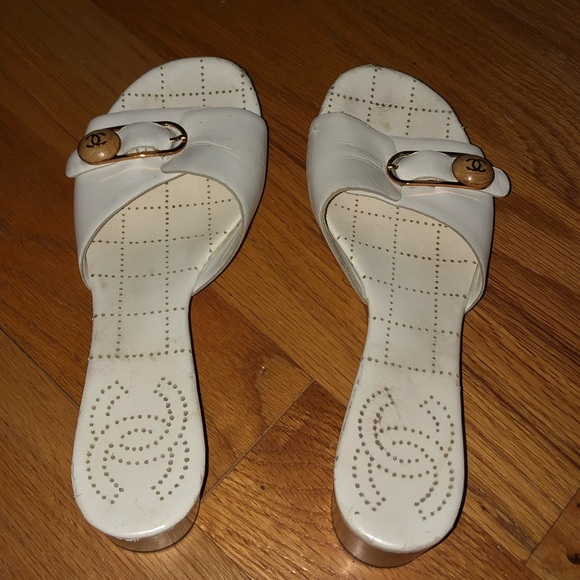 Chanel Wooden Platform Shoes - Picture 1 of 6